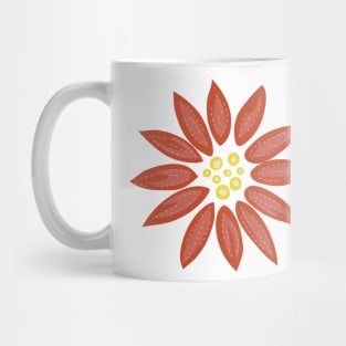 Folk Art Poinsettia Splash Mug